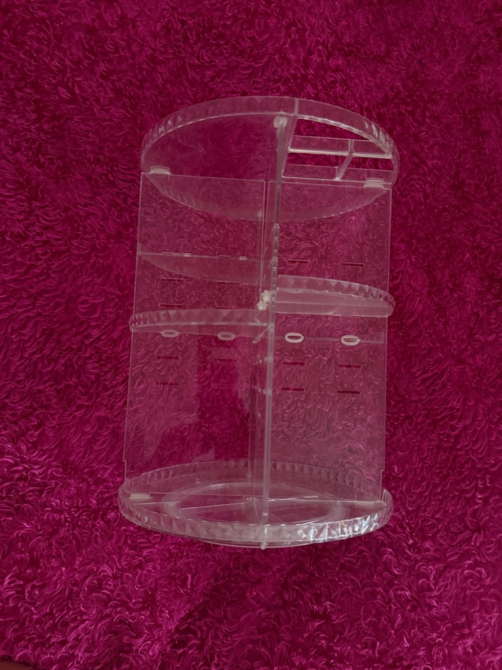 Clear Rotating Acrylic Makeup Organizer - Transparent